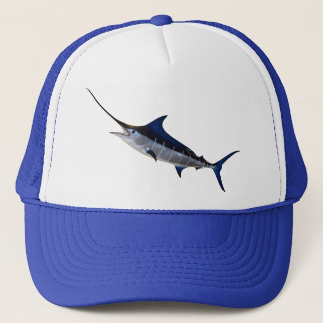 Baseballkappe für Angler Motiv Schwertfisch Truckerkappe (Vorderseite)