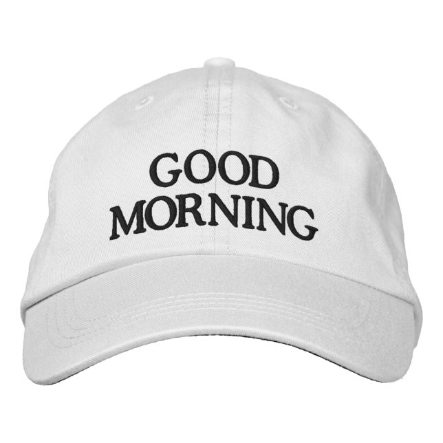 Baseballkappe - Guten Morgen Bestickte Baseballkappe (Vorderseite)