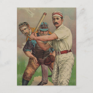 Baseballkarte der alten Zeit um 1895 Postkarte