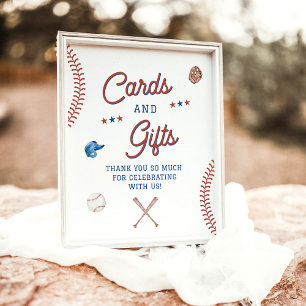 Baseballkarten und Geschenke-Zeichen, Rookie des J Poster
