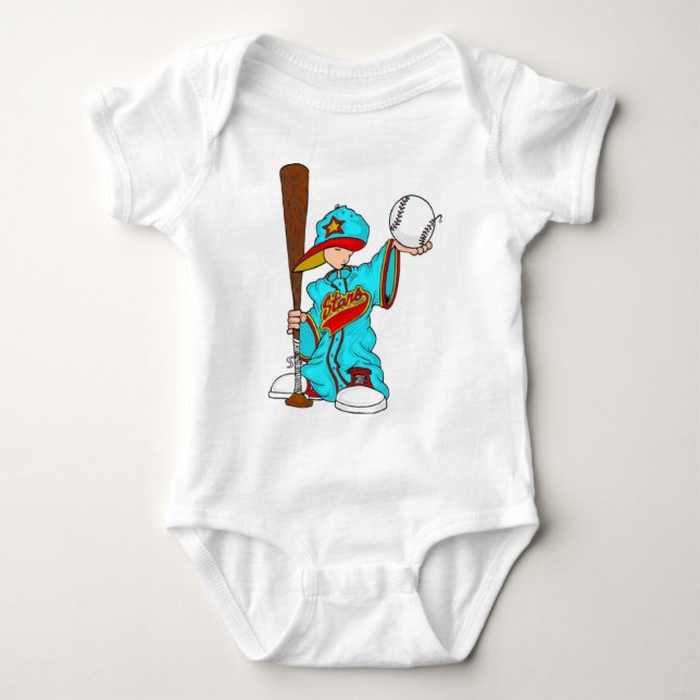 Baseballkind Baby Strampler (Vorderseite)