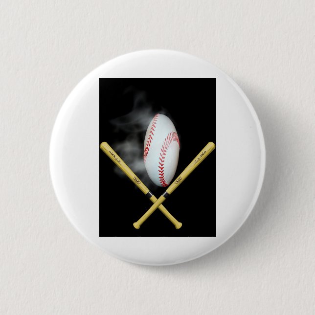 Baseballliebhaber Button (Vorderseite)