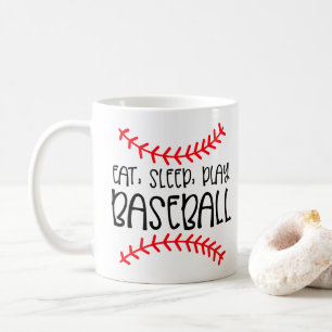 Baseballliebhaber Essen Schlafen Spielen  Mama Pap Kaffeetasse