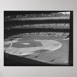 Baseballmatch auf Stadion Poster
