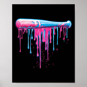 Baseballmatte mit Sprinklen Tropfen für Männer Jun Poster