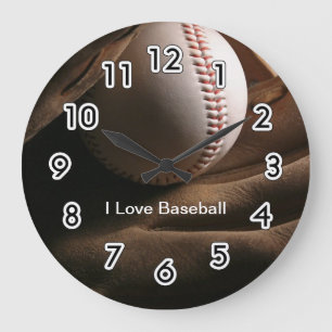 Baseballmauer Große Wanduhr