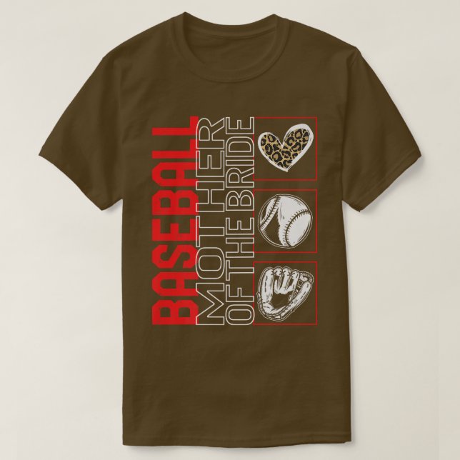 Baseballmutter des Bride Game Day Leopard hören T-Shirt (Design vorne)