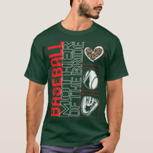 Baseballmutter des Bride Game Day Leopard hören T-Shirt