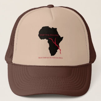 Baseballmütze-    Afrika-Karten-Blut Truckerkappe