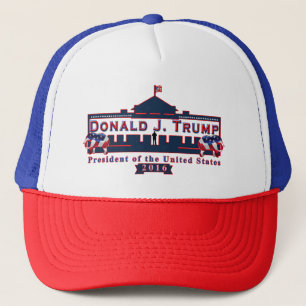 Baseballmütze-Hut Donald Trump roter weißer blauer Truckerkappe