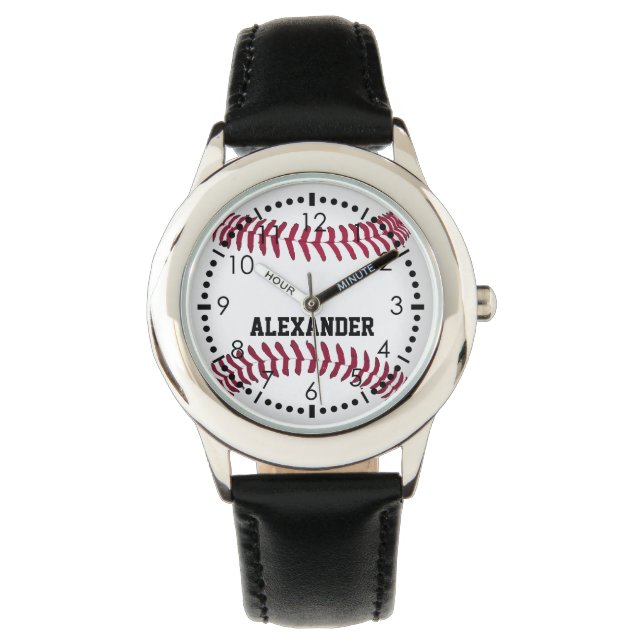 Baseballname anpassen armbanduhr (Vorderseite)