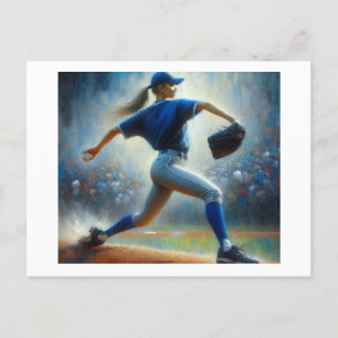 Baseballpitcher Postkarte