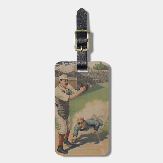 Baseballposter-Gepäckanhänger Gepäckanhänger (Vorderseite vertikal)