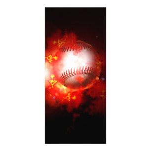 Baseballrackkarte flammen werbekarte