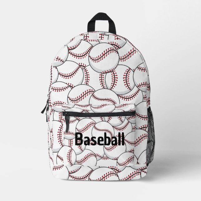Baseballs Design Back Pack Bedruckter Rucksack (Vorderseite)