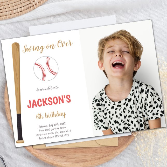 Baseballs Einladungen mit Foto (Baseballs Invitations with photo)