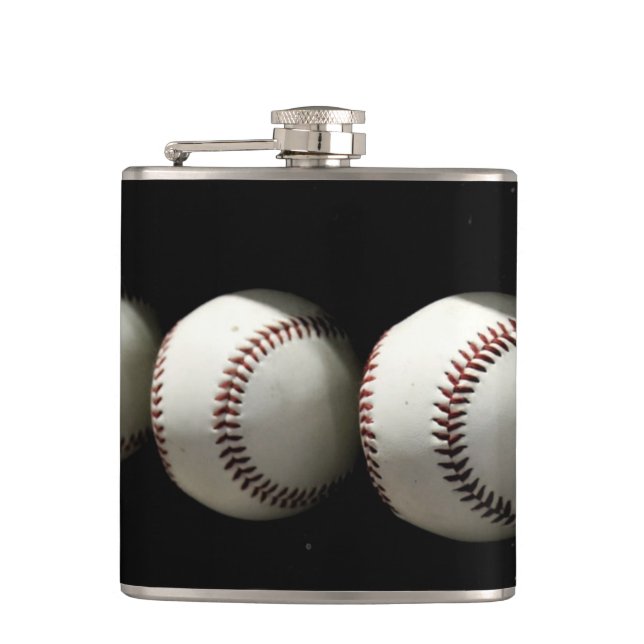 Baseballs Flachmann (Vorderseite)