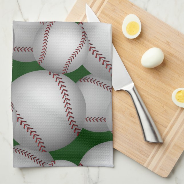 Baseballs Pattern Küchentuch (Viertel Falte)