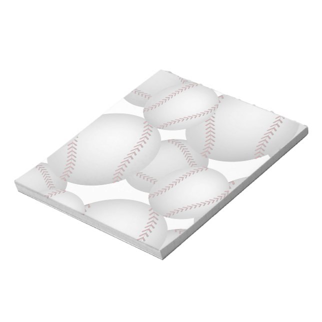 Baseballs Pattern Notizblock (Rotiert)