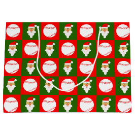 Baseballs und Weihnachtsklause Baseball Spieler We Große Geschenktüte