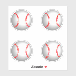 Baseballs with Red Stitching Aufkleber