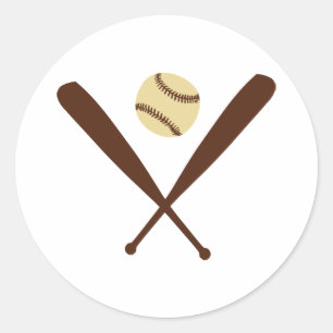 Baseballschläger Runder Aufkleber