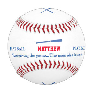 Baseballschläger und spielen personalisiert baseball