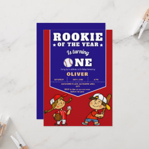 Baseballschüler 1. Geburtstag Einladung