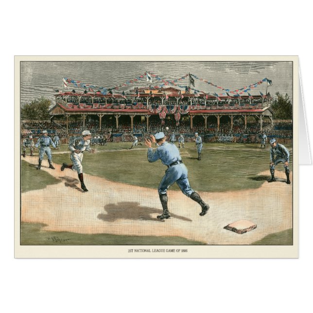 Baseballspiel der Nationalliga 1886 (Vorderseite (Horizontal))