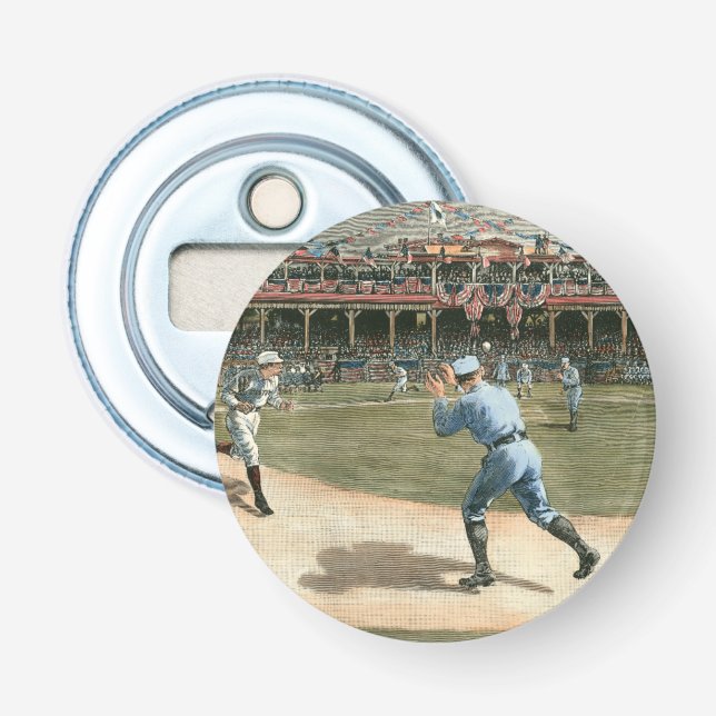 Baseballspiel der Nationalliga 1886 Flaschenöffner (Vorderseite)
