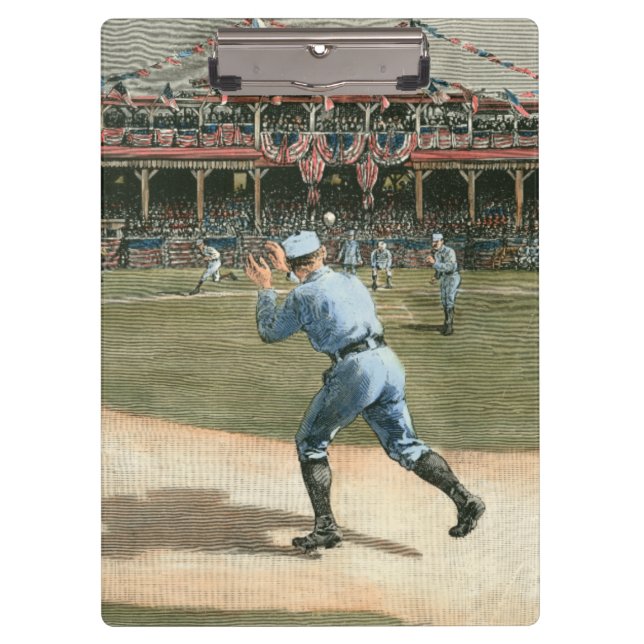Baseballspiel der Nationalliga 1886 Klemmbrett (Vorderseite)