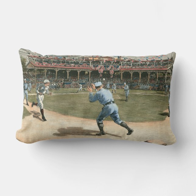 Baseballspiel der Nationalliga 1886 Lendenkissen (Vorderseite)