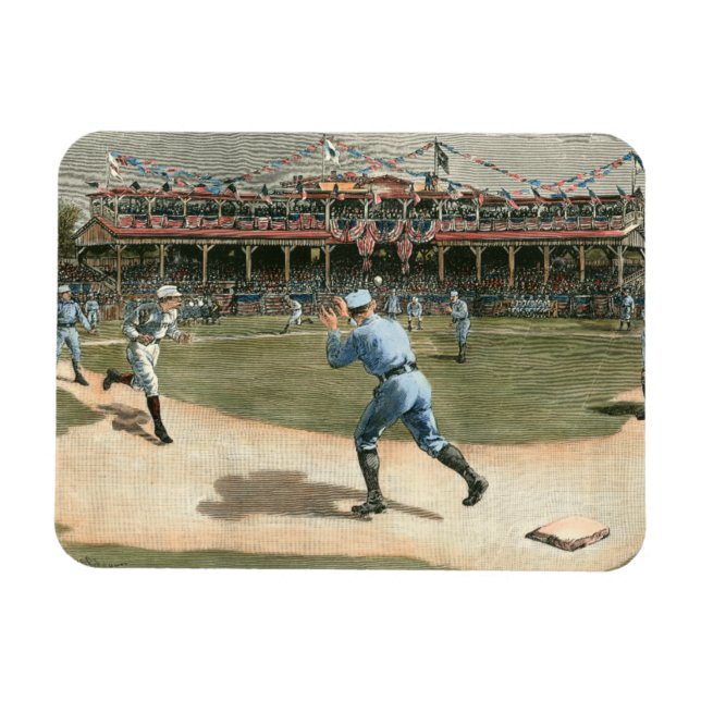 Baseballspiel der Nationalliga 1886 Magnet (Horizontal)