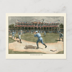 Baseballspiel der Nationalliga 1886 Postkarte