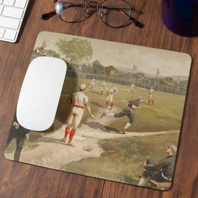 Baseballspiel der Vintagen 1800er Mousepad (Von Creator hochgeladen)