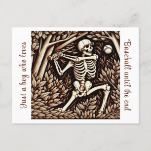 Baseballspiel im Herzen des Waldes Postkarte