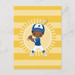 Baseballspieler - Afroamerikanischer Junge Postkarte