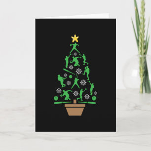 Baseballspieler-Christmas-Tanne Karte