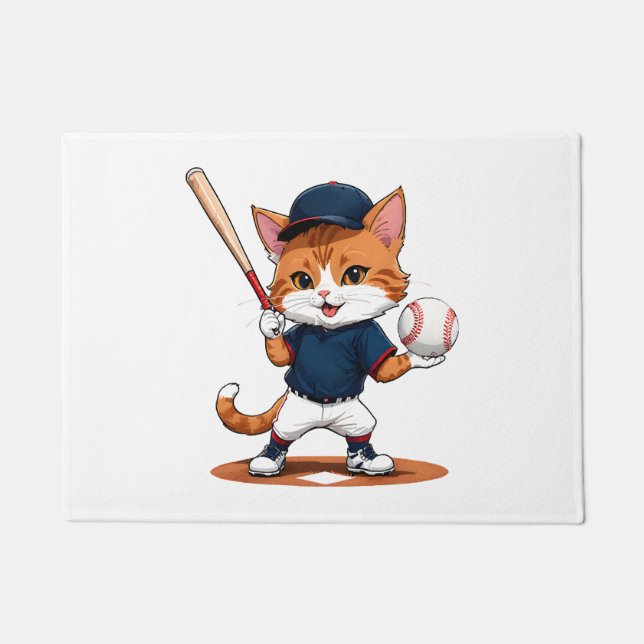 Baseballspieler Fußmatte (Vorderseite)