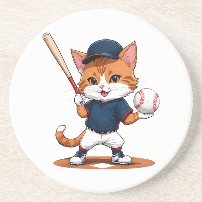 Baseballspieler Getränkeuntersetzer (Vorne)