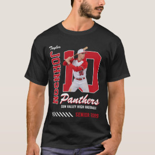 Baseballspieler-individualisiertes Foto-Trikot Num T-Shirt
