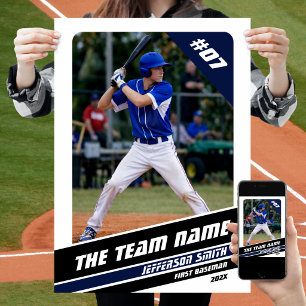 Baseballspieler individuell gestaltbares Geschenk Poster