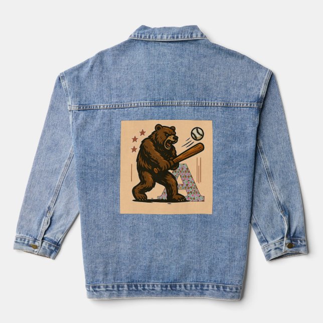 Baseballspieler Jeansjacke (Rückseite)