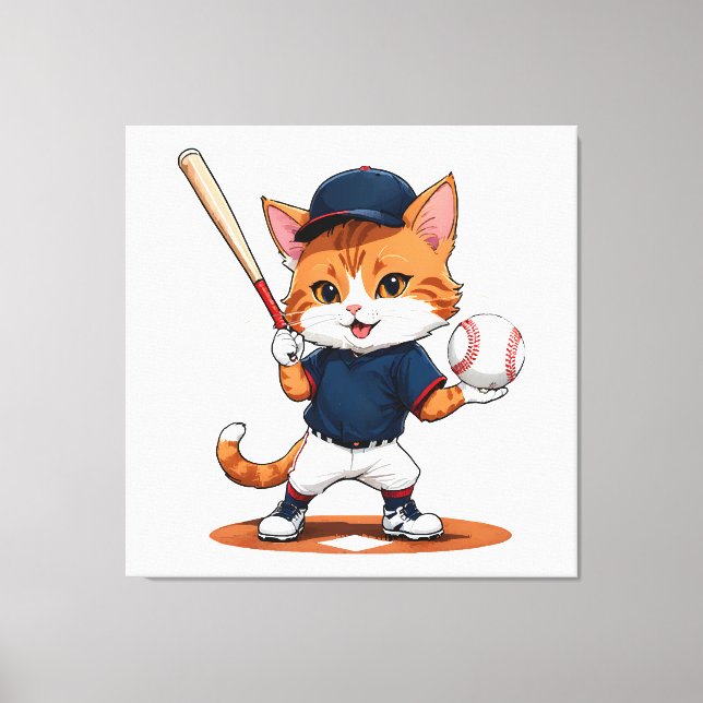 Baseballspieler Leinwanddruck (Vorderseite)