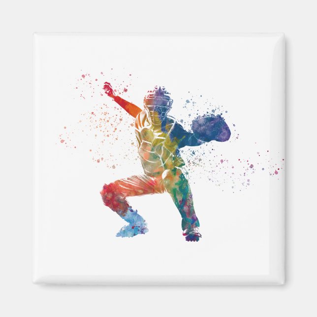 Baseballspieler Magnet (Vorne)