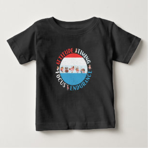 Baseballspieler-Mentalität - Rot Weiß Blau Baby T-shirt