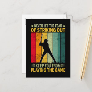 Baseballspieler-Motivation Feiertagspostkarte