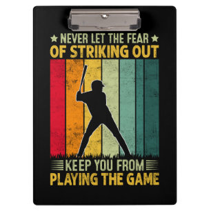 Baseballspieler-Motivation Klemmbrett