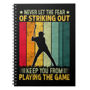 Baseballspieler-Motivation Notizblock