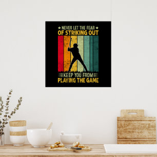 Baseballspieler-Motivation Poster